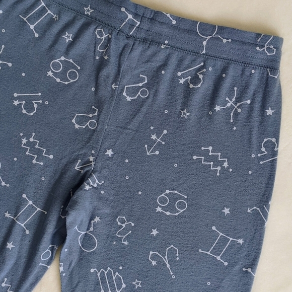 PJ Salvage Lounge Joggers Astrology Print Brushed Stretch Knit Blue White M NWT - Picture 11 of 13